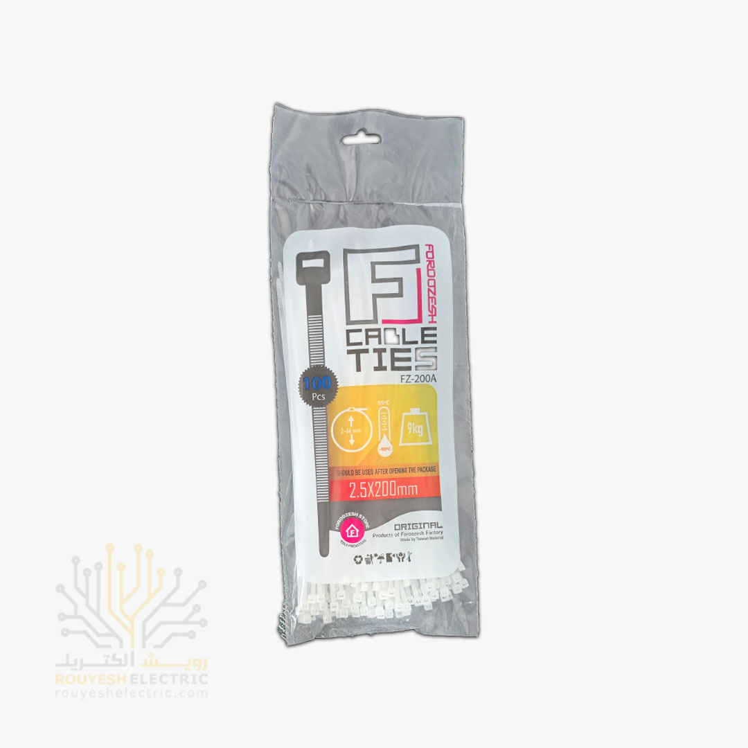 بست کمربندی 20 سانت برند فروزش ضخامت 2/5 سفید