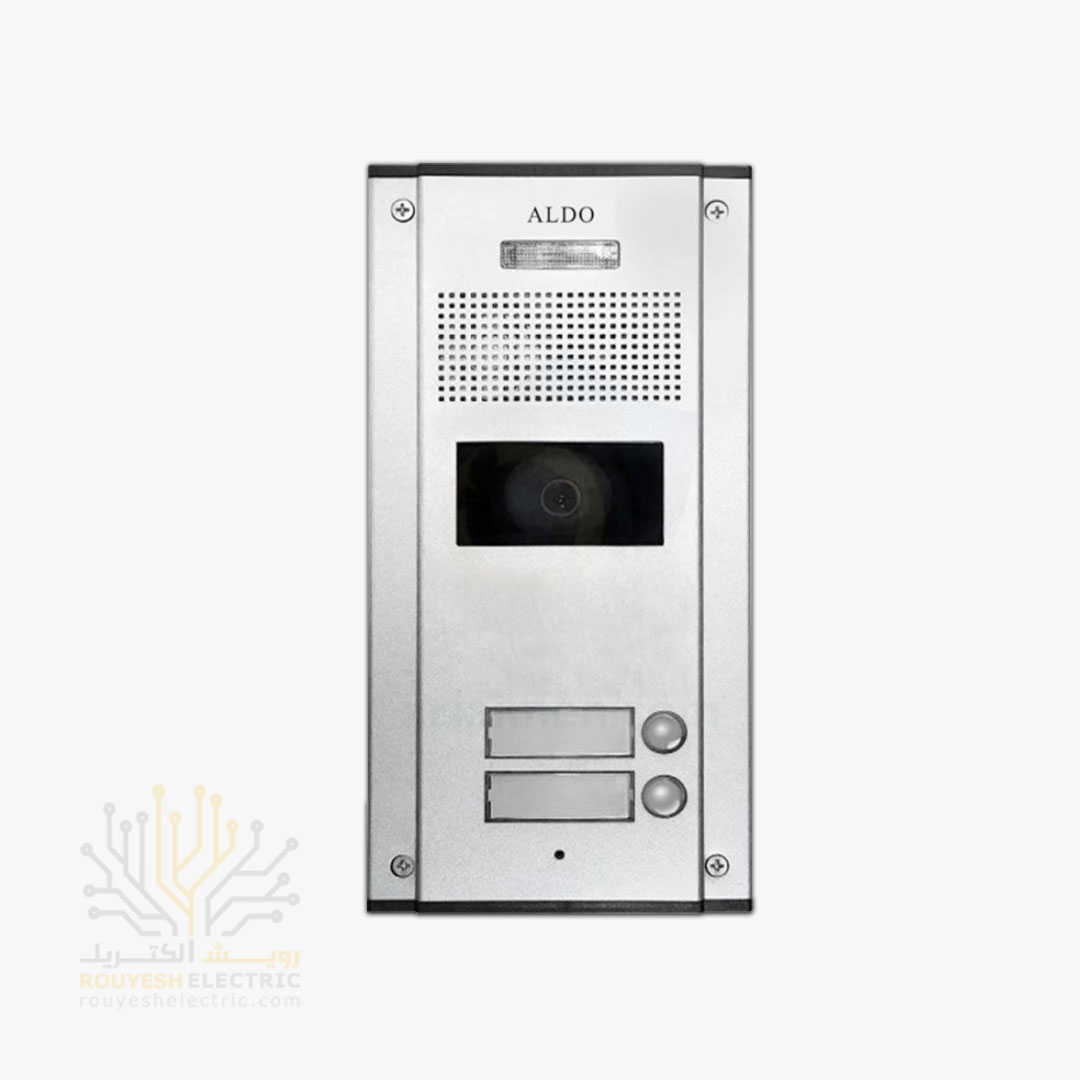 پنل ایفون تصویری برند الدو 2 واحدی مدل k