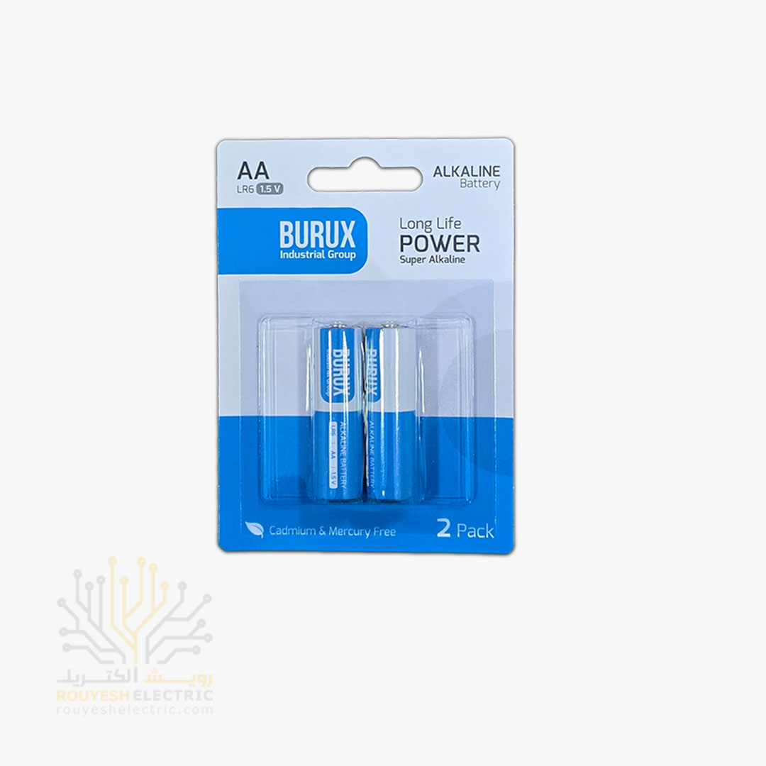 باطری قلمی سوپر آلکالاین برند بروکس کارتی 2 عددی