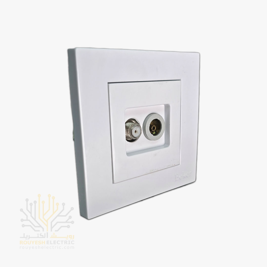 پریز آنتن توکار برند بکر مدل آسان سفید