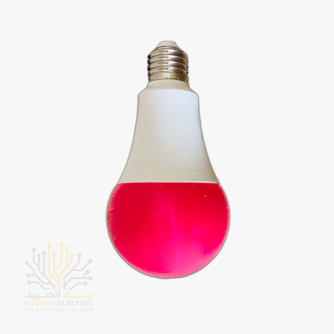 لامپ ال ای دی 20 وات حبابی برند بروکس رنگ قرمز