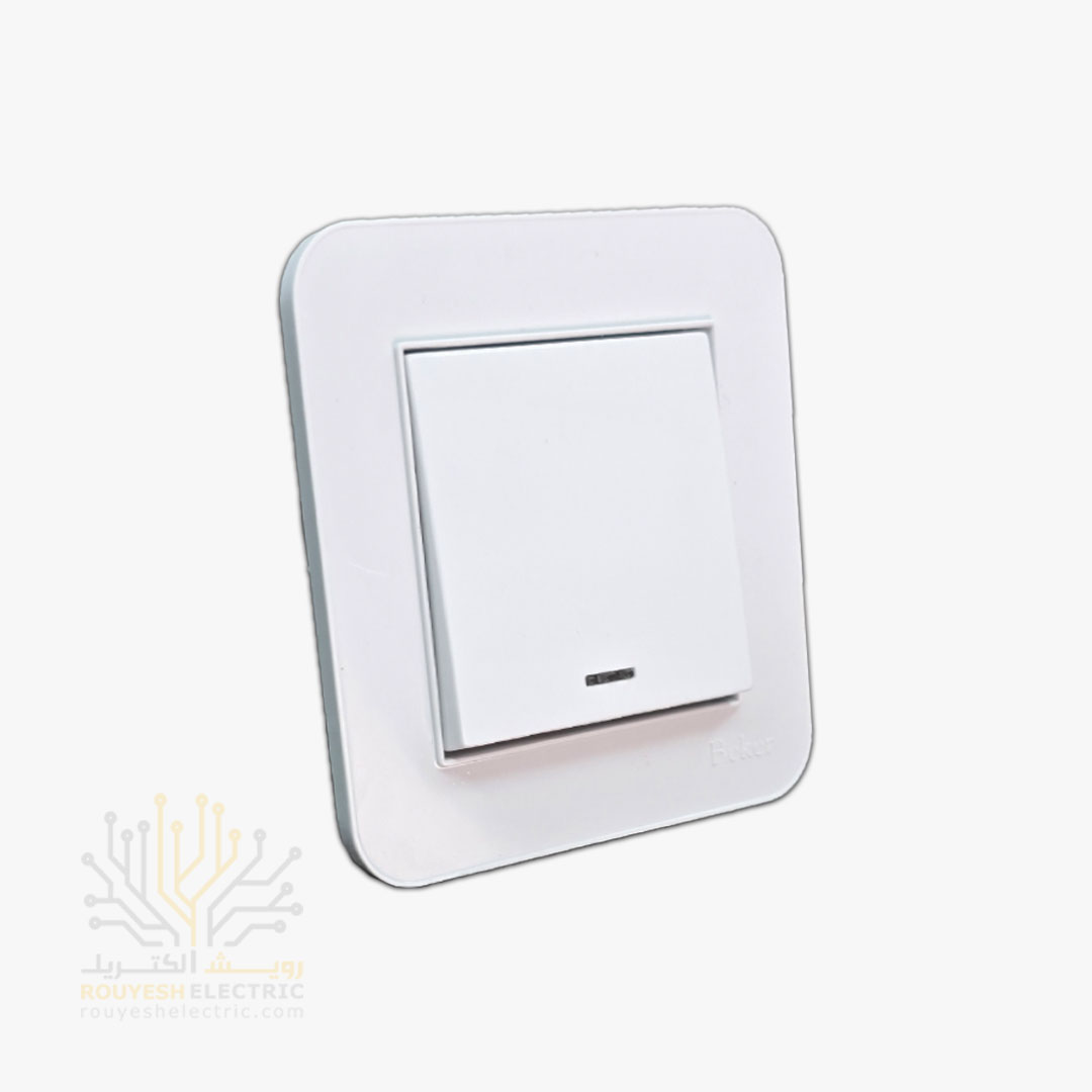 کلید تکپل توکار برند بکر مدل آتا سفید