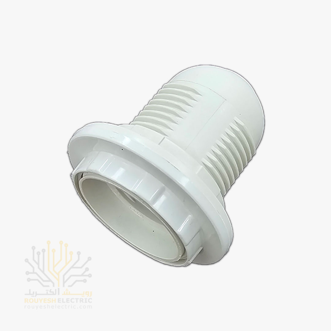 سرپیچ گریف دار E27 سفید