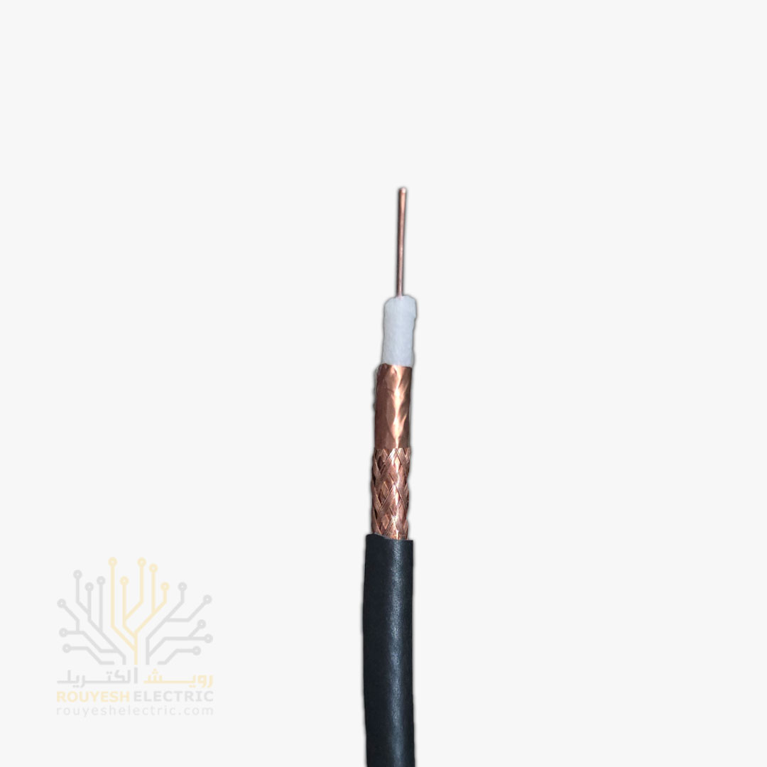 کابل دوربین برند تک کابل کرمان مدل ساده مغر مس 0/7 شیلد رنگ مس 96 رشته قرقره 500 متری