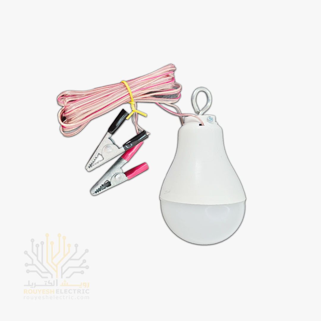 لامپ خودرو 15 وات طرح بالب با سیم 2/30 متری گیره دار