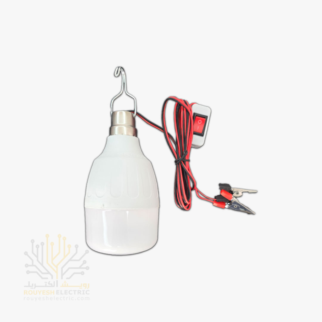 لامپ خودرو 15 وات طرح بالب برند مدیا نور با سیم 1/90 متری گیره دار