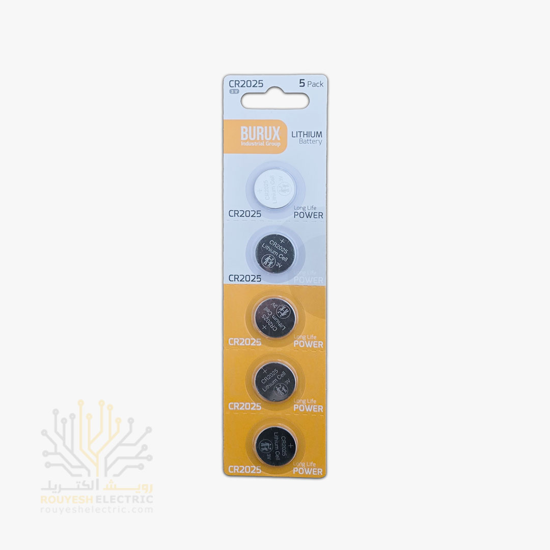 باطری سکه ای 2025 برند بروکس کارت 5 عددی