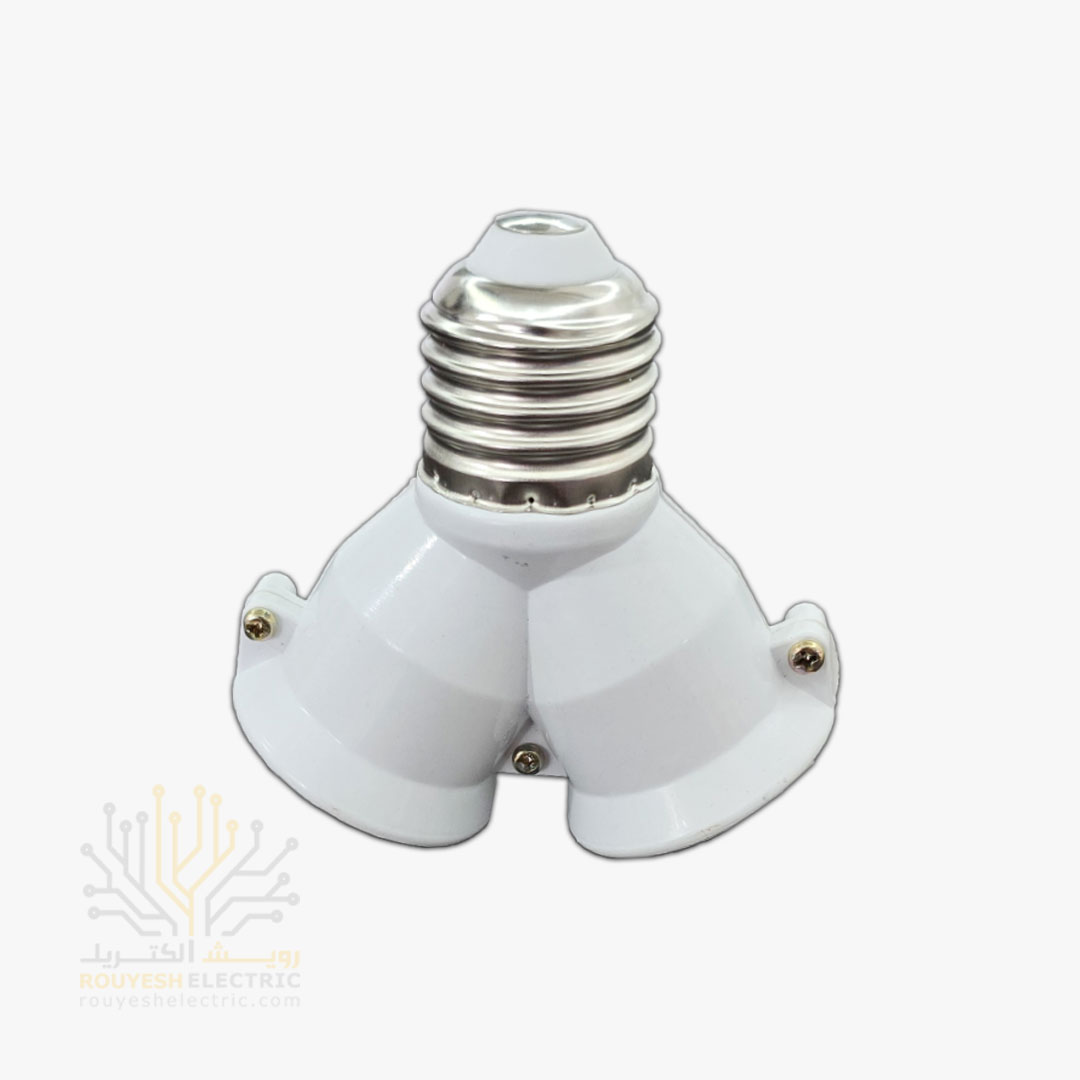 تبدیل سرپیچ لامپ E27 مدل 1 به 2 برند زرین