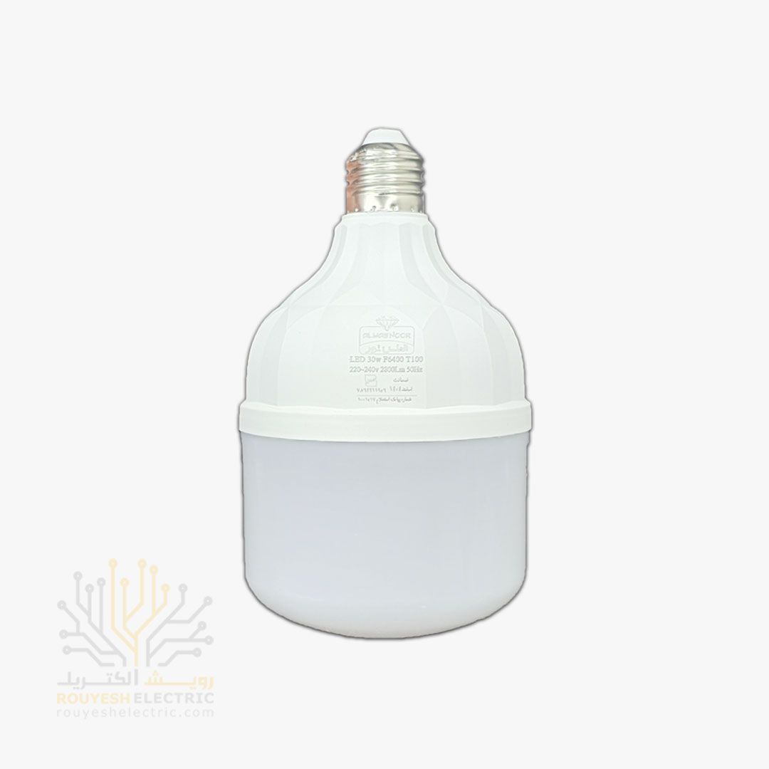 لامپ ال ای دی 30 وات استوانه برند الماس نور مهتابی