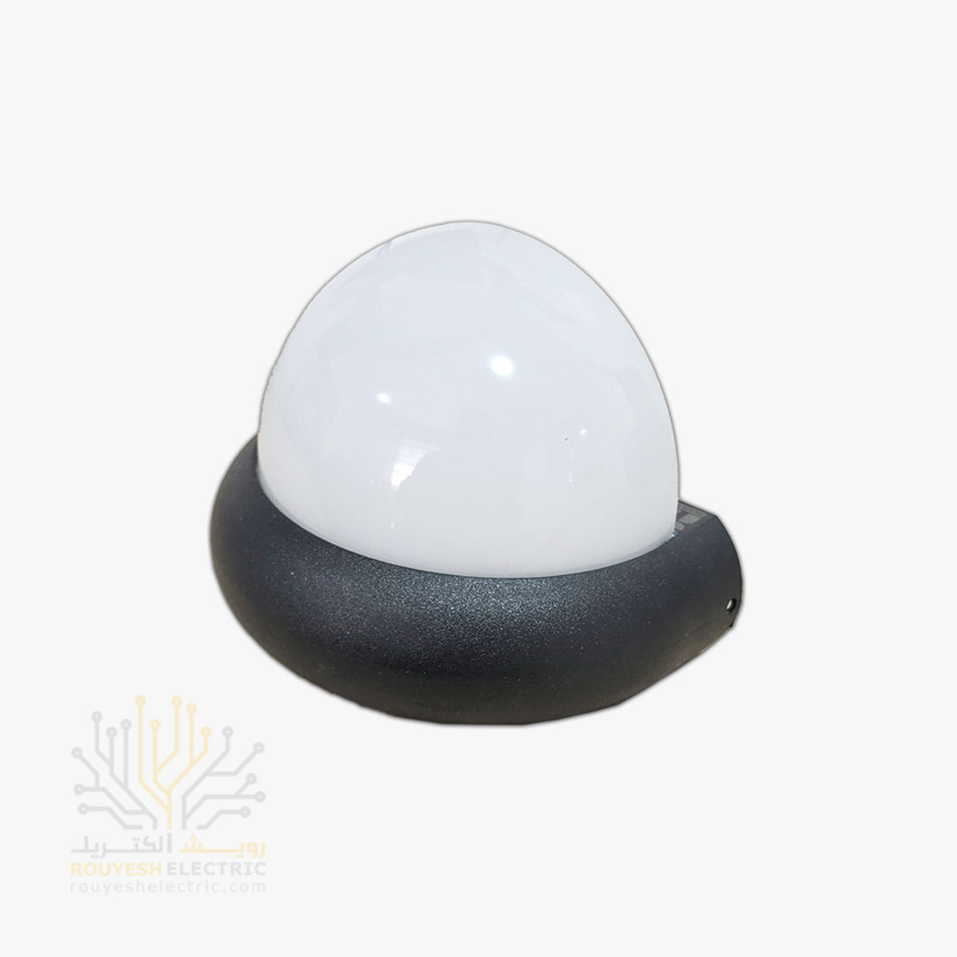 چراغ دیواری دکوراتیو 9 وات برند ایران مهر کد ایران 74 بدنه مشکی نور آفتابی