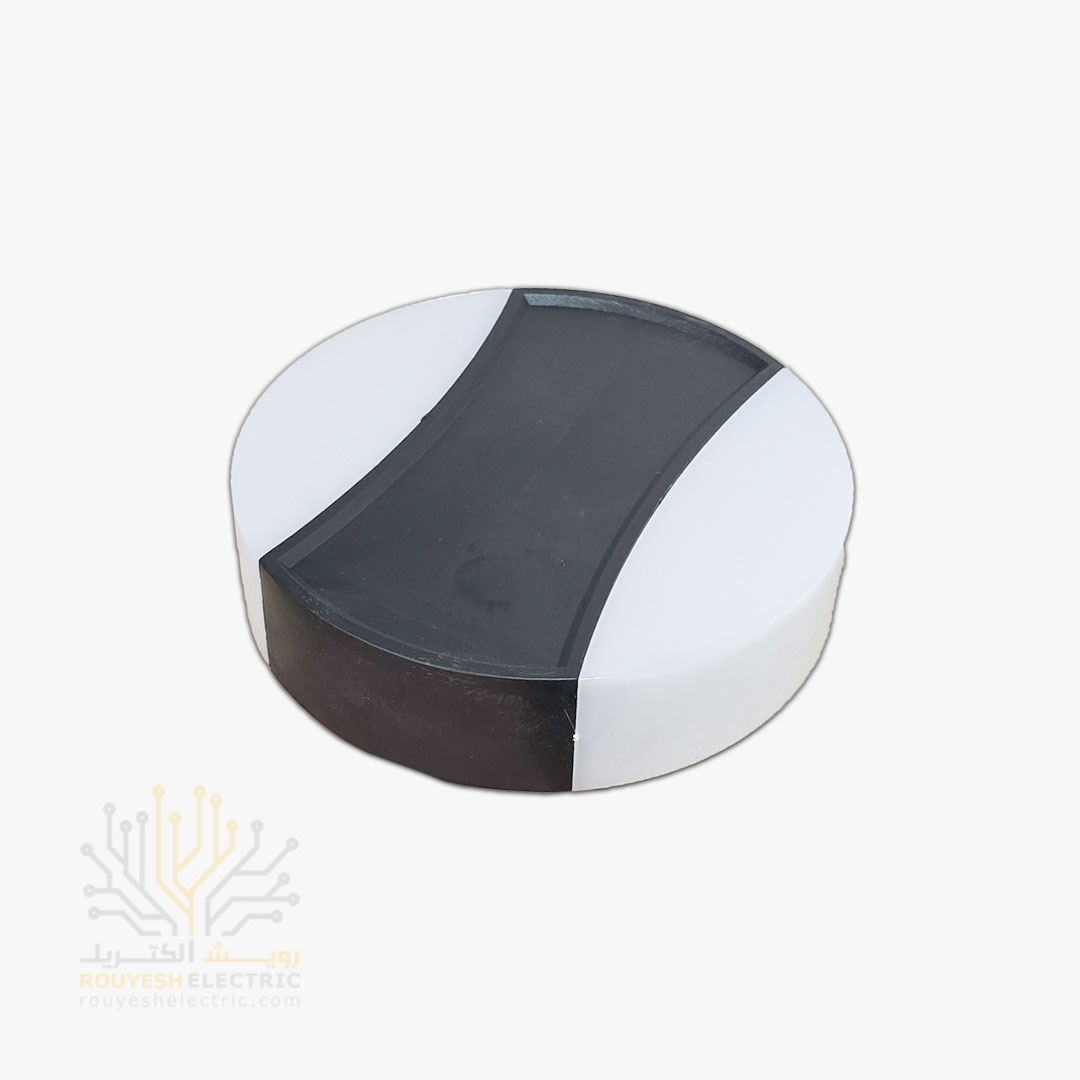 چراغ دیواری دکوراتیو 12 وات برند ایران مهر کد ایران 72 بدنه مشکی نور نچرال 6 ماه گارانتی