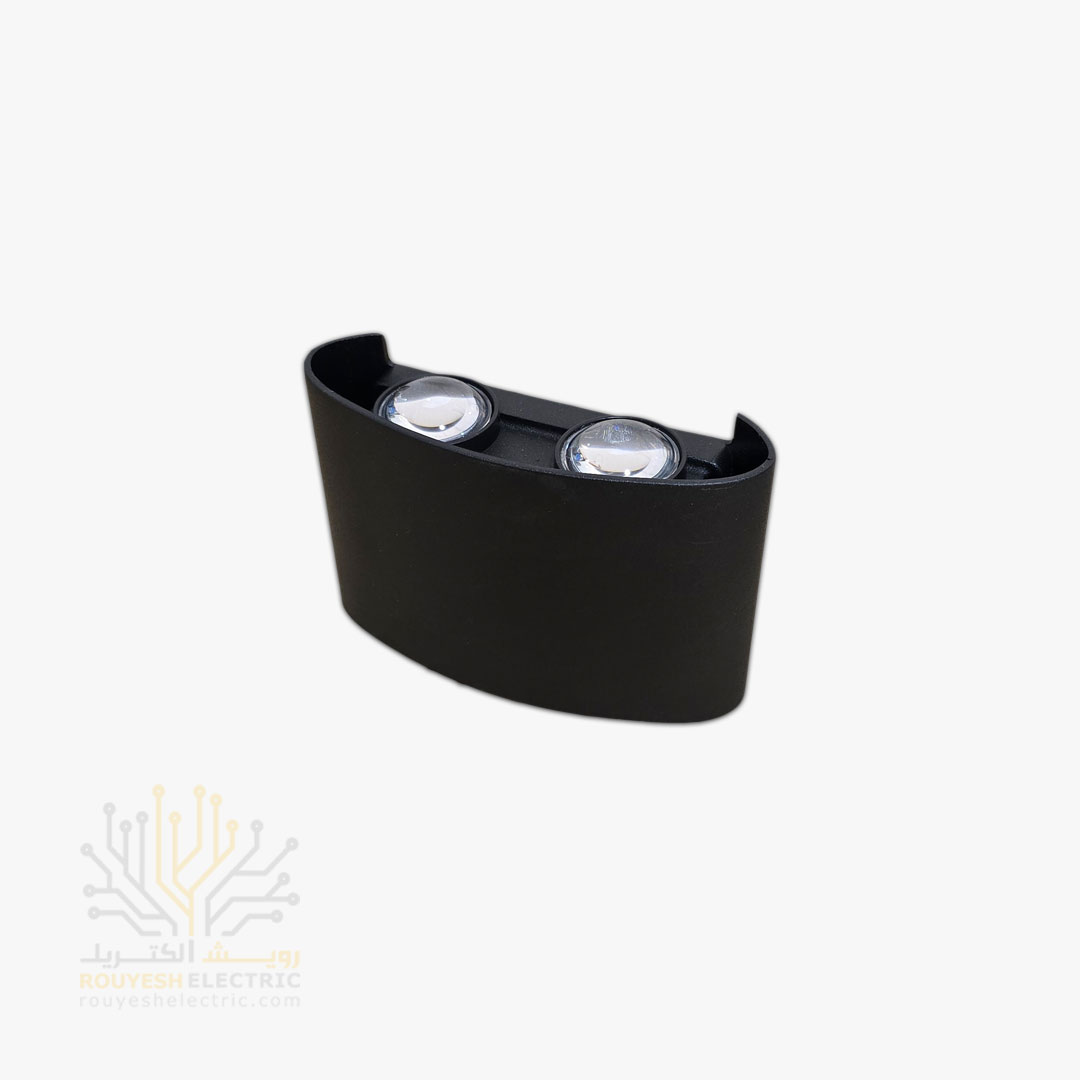 چراغ دیواری دکوراتیو برند سالار مدل قطاری 4 وات بدنه ABS مشکی نور آفتابی