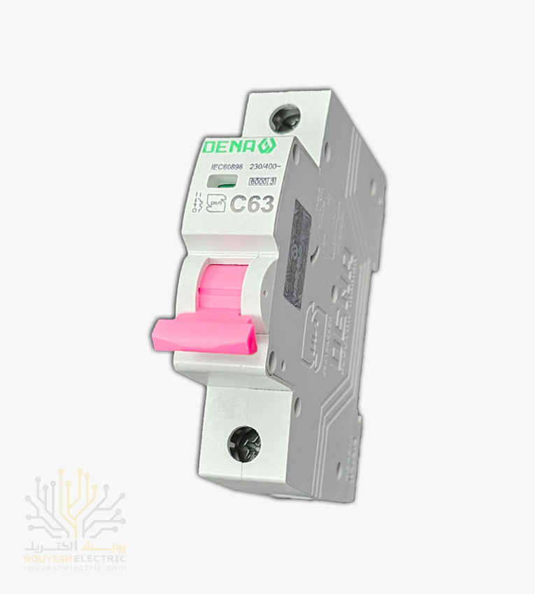 فیوز مینیاتوری تک فاز برند دنا 63 آمپر نوع C