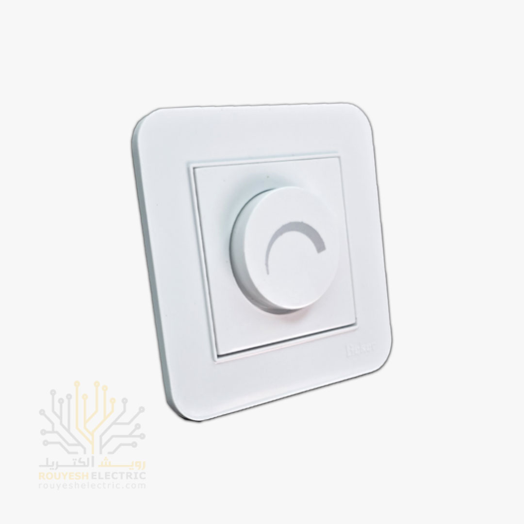 کلید دیمر 1000 وات توکار برند بکر مدل آتا سفید