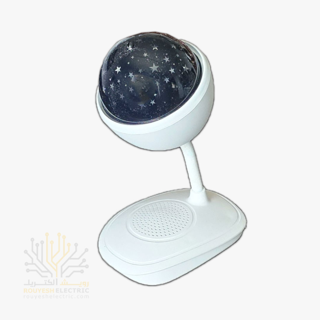 چراغ دیسکویی برند یاس مدل میکروفون بلوتوث و اسپیکر دار حباب مشکی