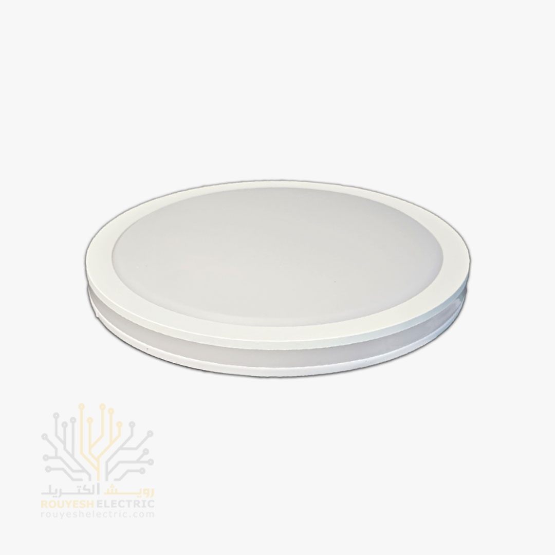 پنل سقفی توکار 36 وات برند تک تاب مدل زحل فنر متغیر دایره استاندارد آفتابی