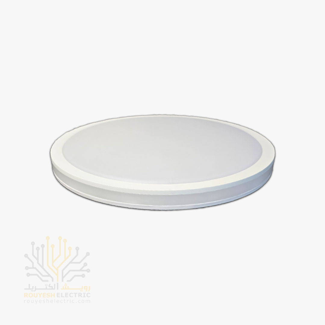 پنل سقفی توکار 46 وات برند تک تاب مدل زحل فنر متغیر دایره استاندارد مهتابی