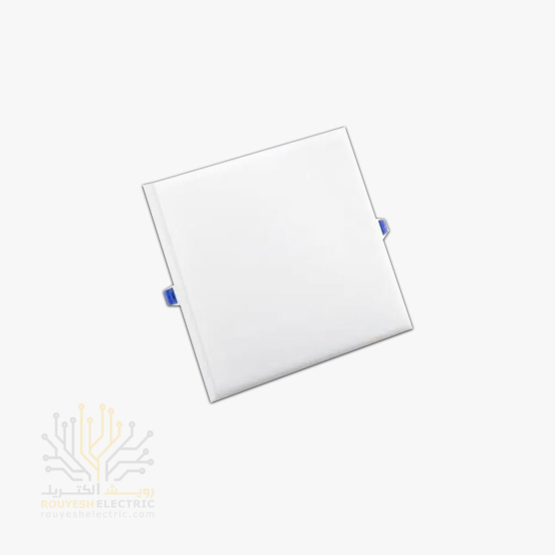 پنل سقفی توکار فول لایت 36 وات برند تک تاب مدل هاله فنر متغیر مربع استاندارد رنگ مهتابی