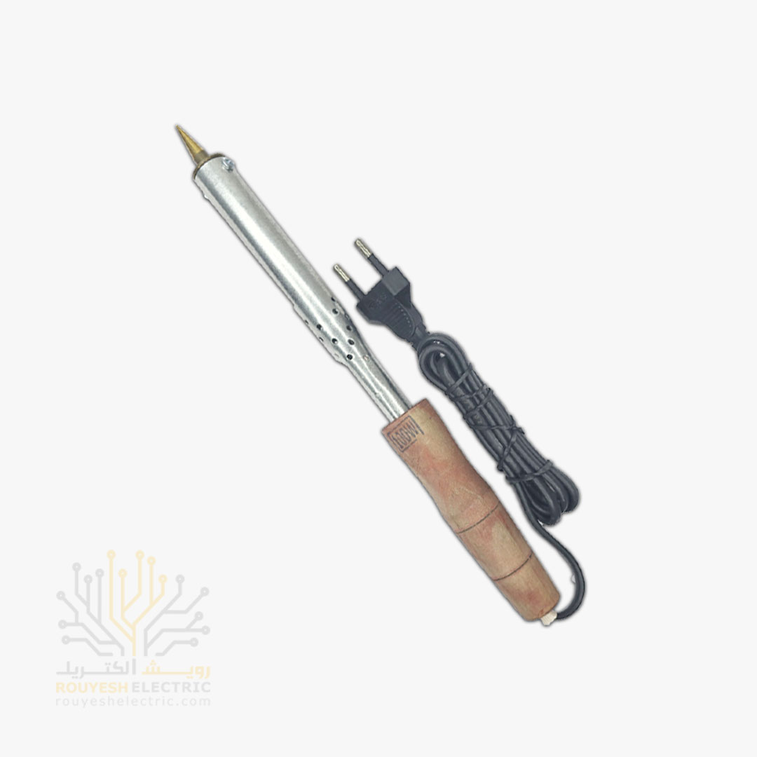 هویه لحیم کاری 100 وات دسته چوبی