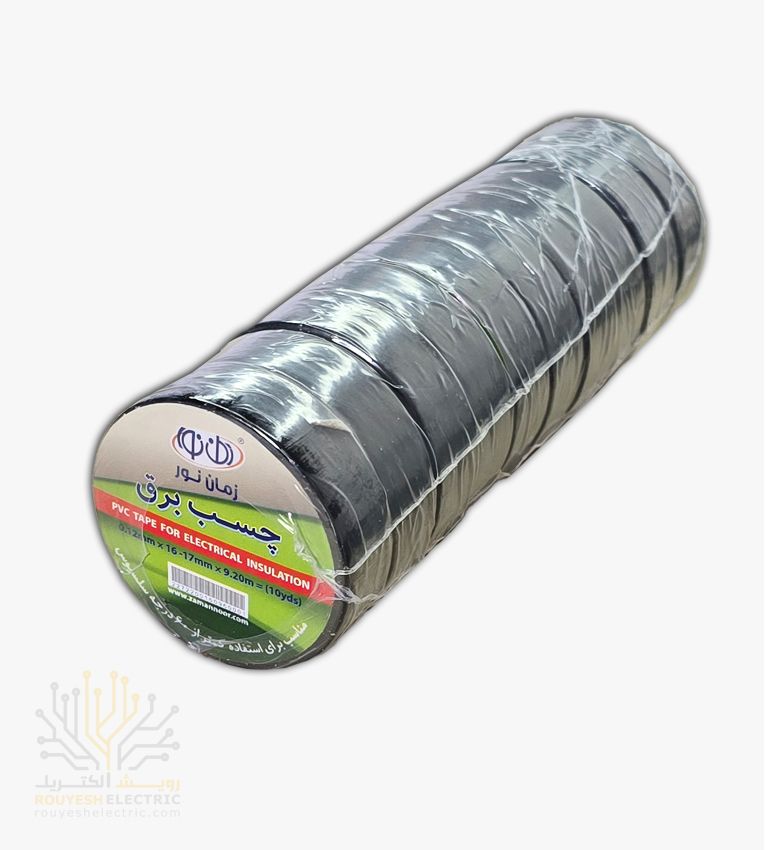 نوار چسب برق زمان نور رنگ مشکی