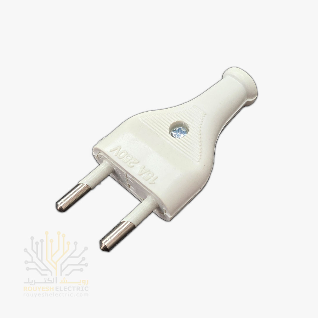 دوشاخه برق برند نور مدل تخت رنگ سفید