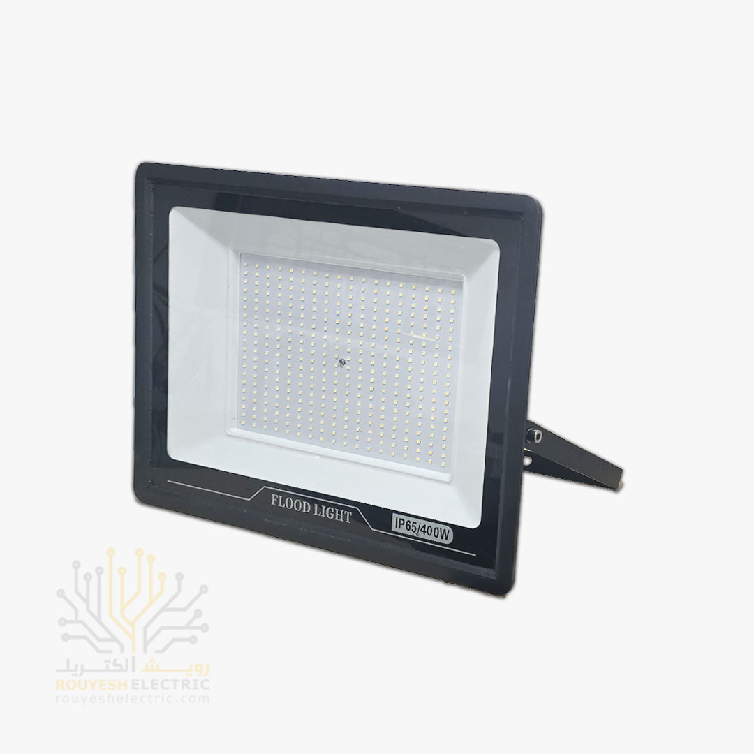 پروژکتور 400 وات SMD برند بزرگمهر مدل اکونومی بدنه مشکی مهتابی بدون درایور