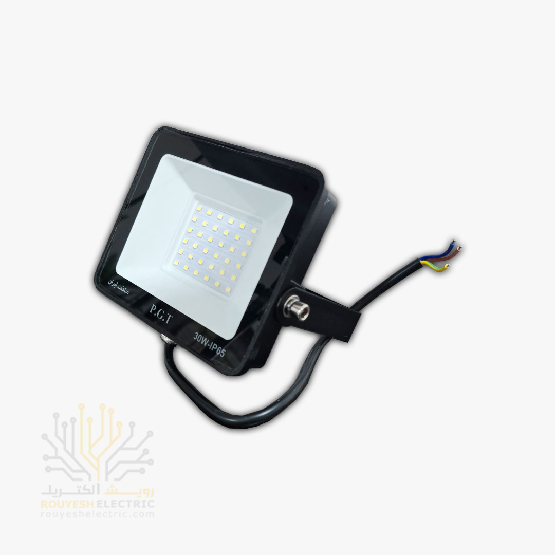 پروژکتور 30 وات SMD برند پی جی تی PGT سری آنبرد بدون درایو مهتابی