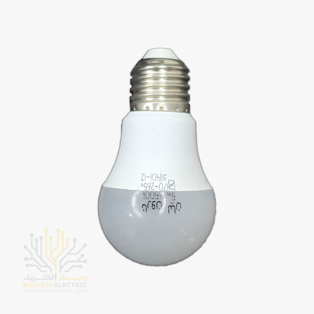 لامپ ال ای دی 5 وات حبابی برند نارون لیان مهتابی