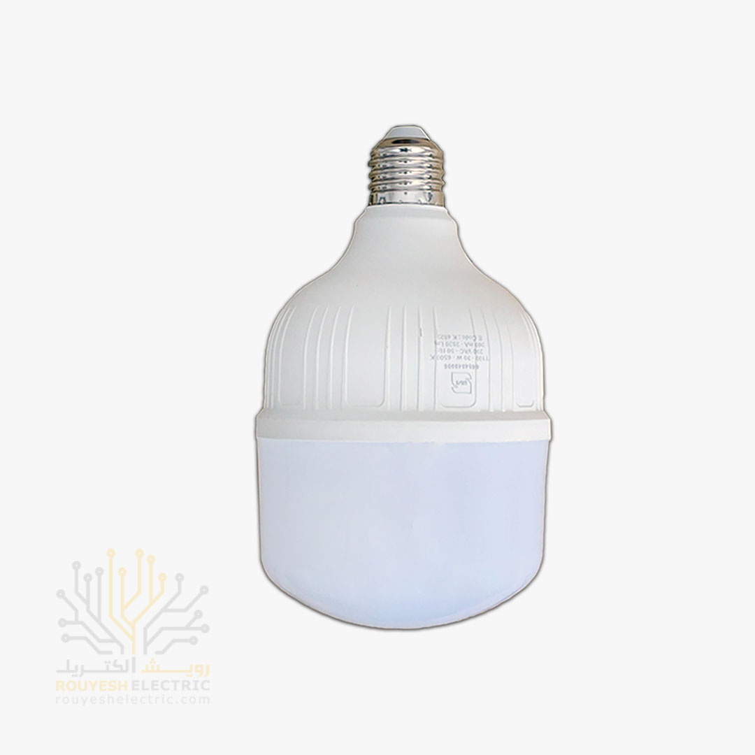 لامپ ال ای دی 30 وات استوانه برند بروکس مهتابی