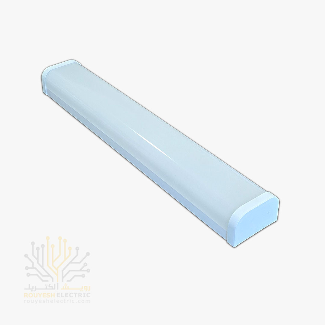 چراغ خطی ال ای دی 25 وات برند تک تاب طول 40 سانت عرض 6.5 سانت ضد آب رنگ یخی