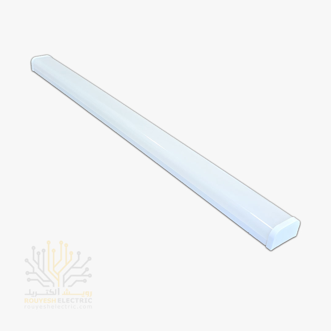 چراغ خطی ال ای دی 60 وات برند تک تاب طول 90 سانت عرض 6.5 سانت ضد آب رنگ یخی