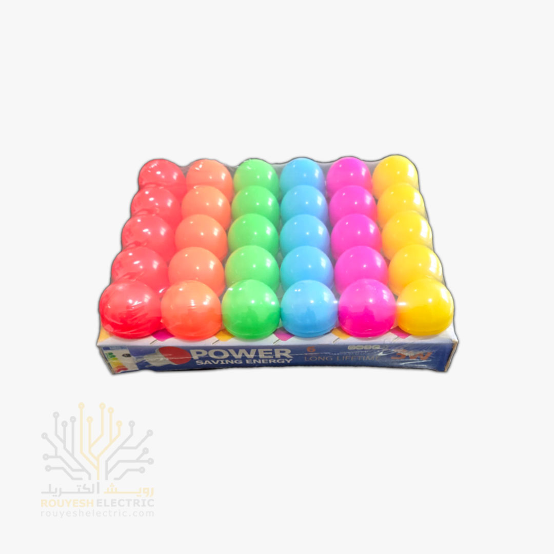 لامپ خواب 3 وات برند پاور دوشاخه دار رنگ جور نشکن