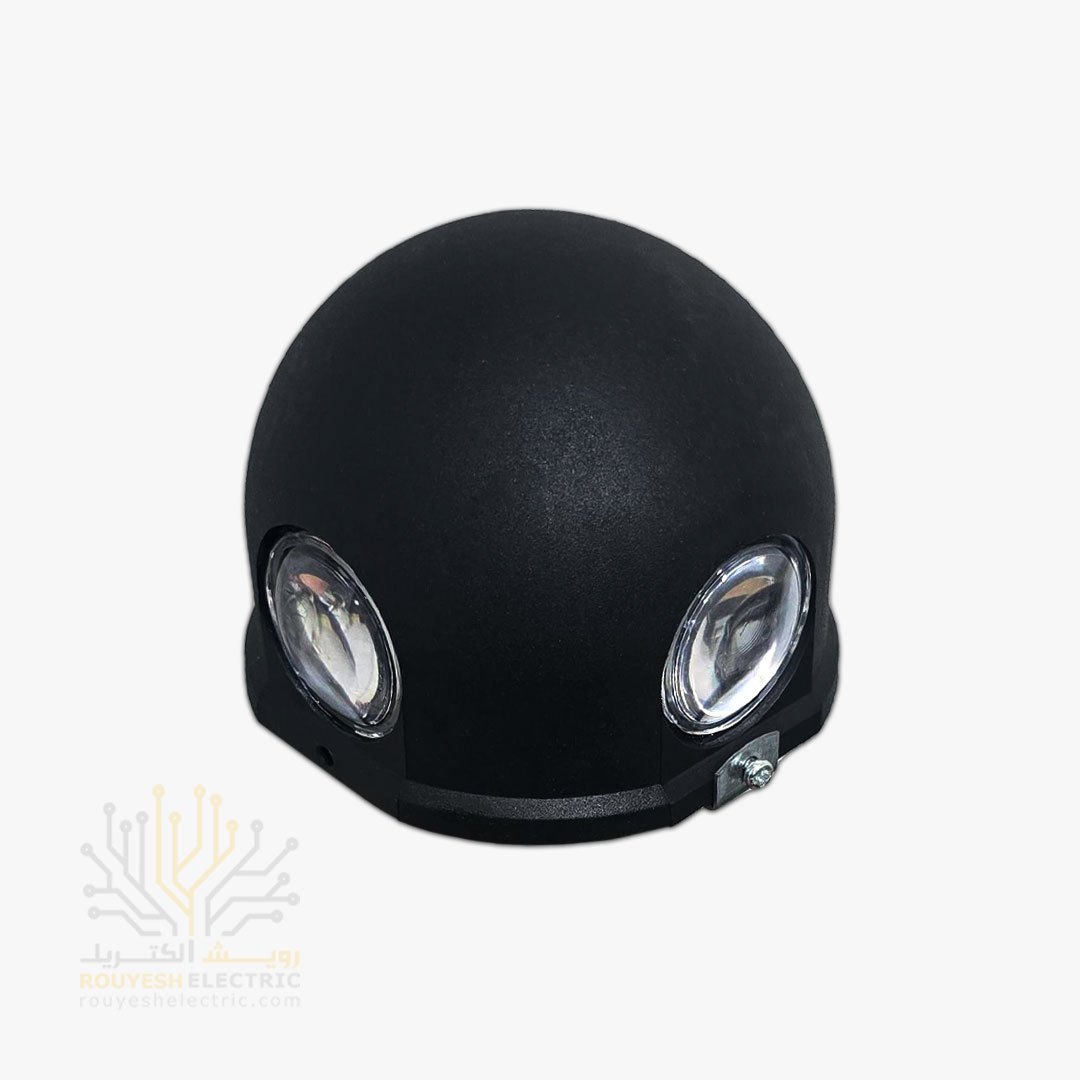 چراغ دکوراتیو 12 وات برند ایران مهر چهار طرفه کد ایران 43 بدنه مشکی نور آفتابی 6 ماه گارانتی