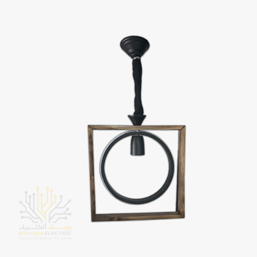 آویز چوب فلز ال ای دی برند دیزاین مدل مربع تک شعله