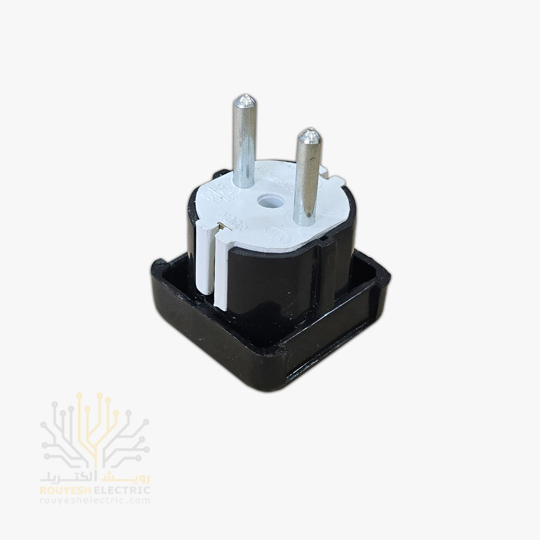 دوشاخه برق برند نور میله آهنی مربع رنگ مشکی