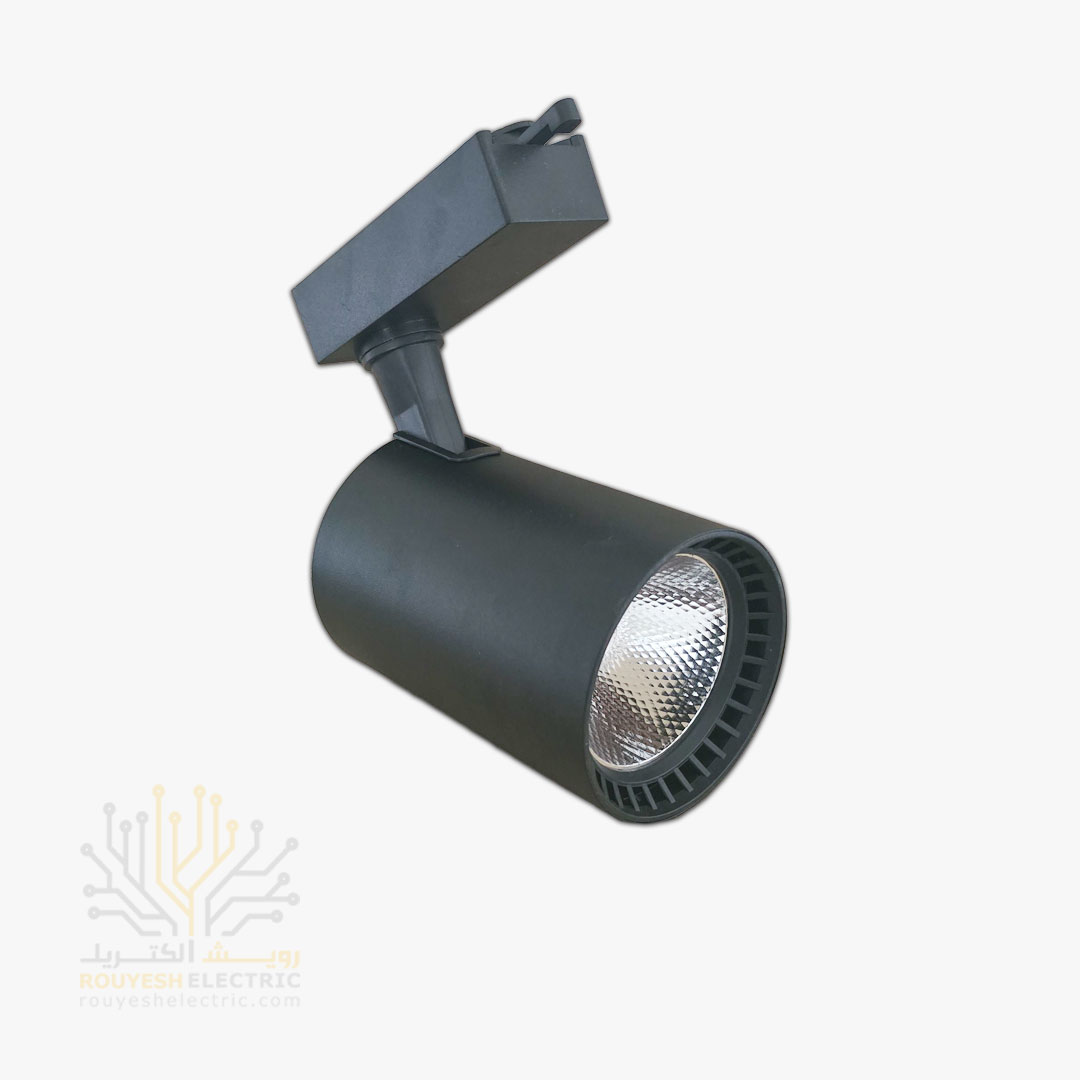 چراغ ریلی 30 وات برند ایران مهر مدل پایه کوتاه بدنه مشکی نور مهتابی