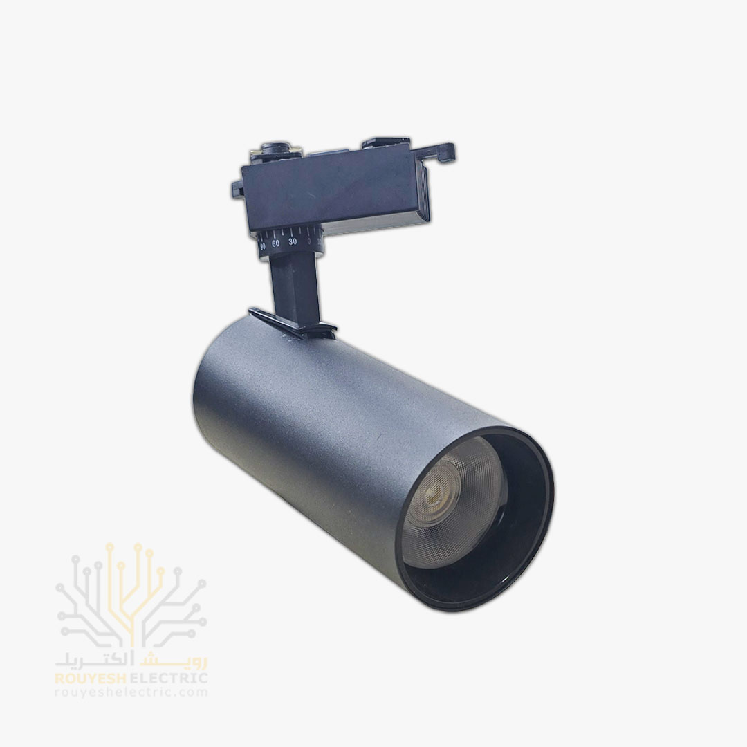 چراغ ریلی 30 وات برند ایران مهر بدنه مشکی مدل پایه بلند نور مهتابی