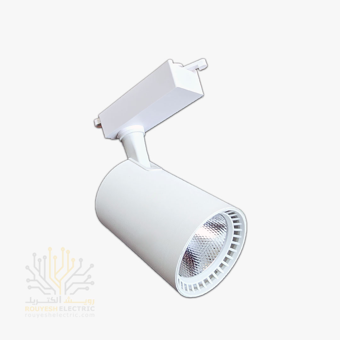 چراغ ریلی 30 وات برند ایران مهر بدنه سفید مدل پایه کوتاه نور آفتابی