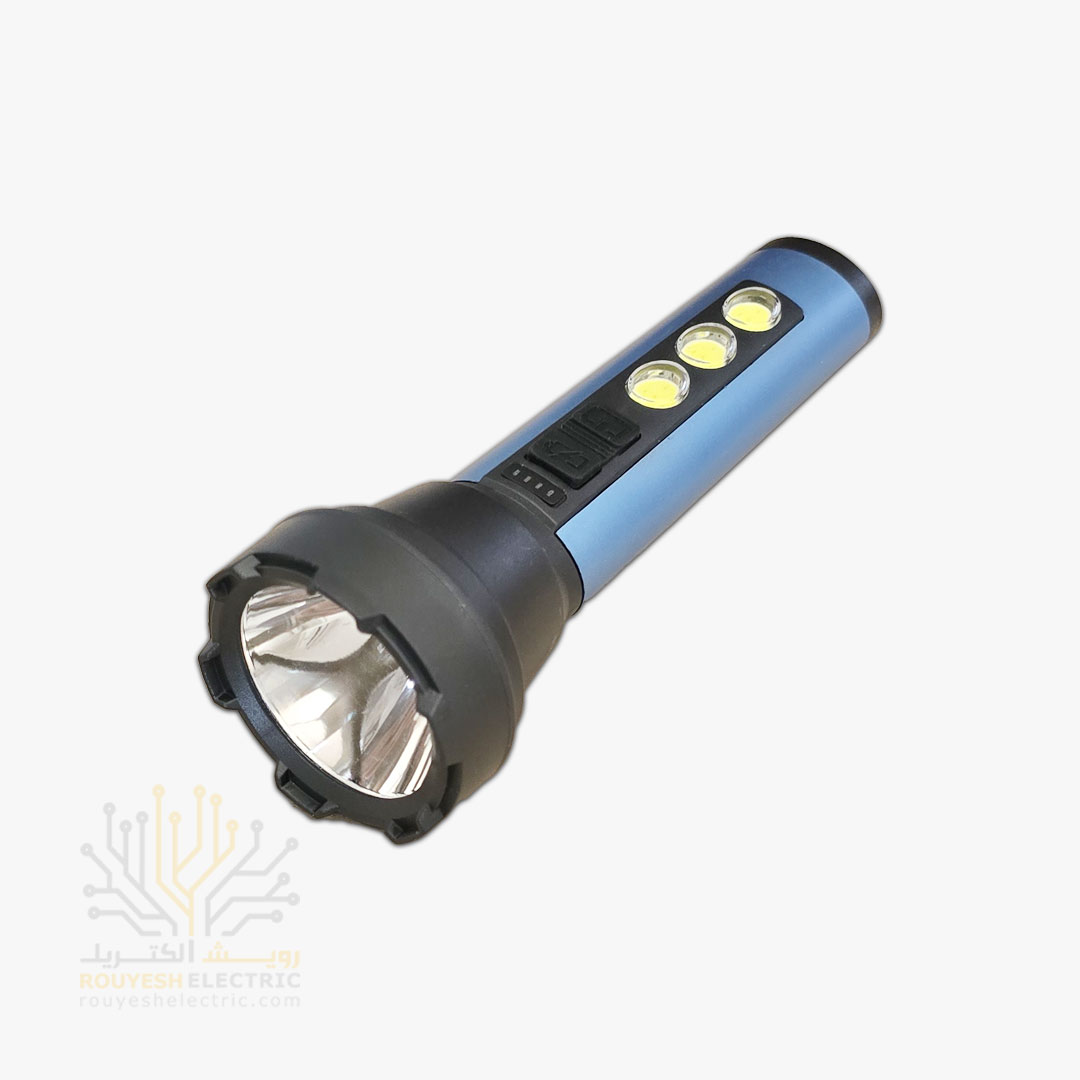 چراغ قوه شارژی برند پاورکینگ 4 حالته مدل COB