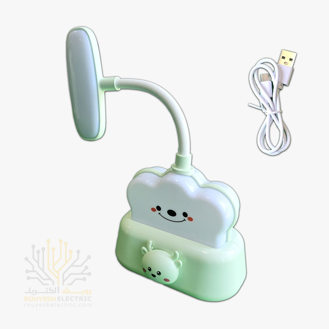 چراغ مطالعه شارژی رومیزی مدل ابر کد 11