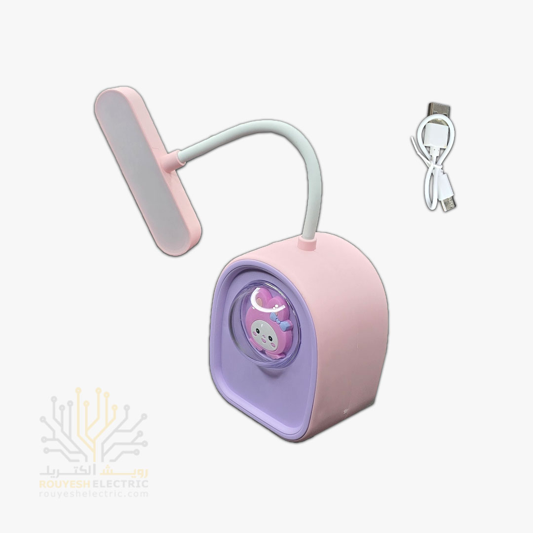 چراغ مطالعه شارژی رومیزی مدل تراش دار