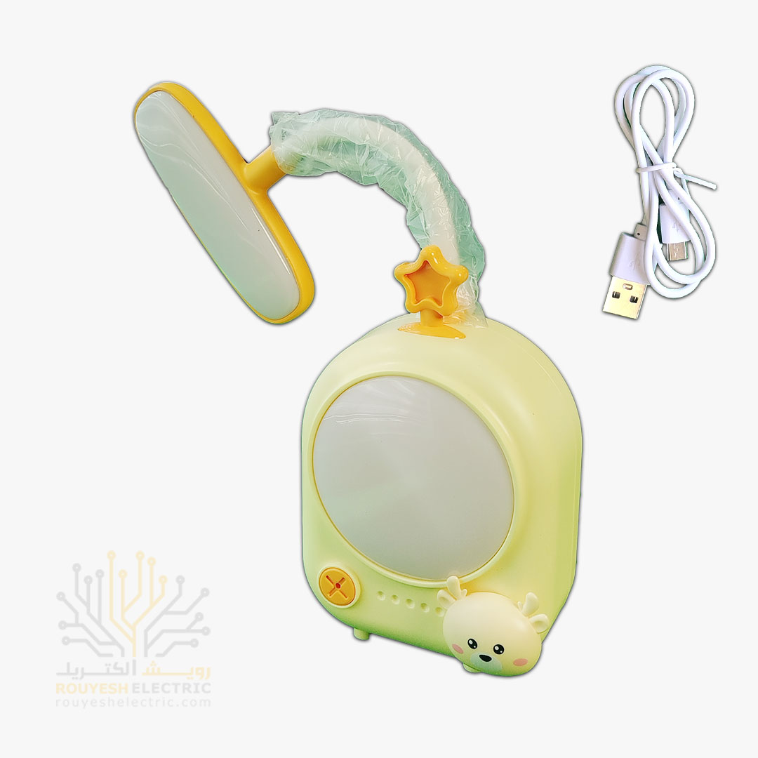 چراغ مطالعه شارژی رومیزی مدل عروسکی کد 18