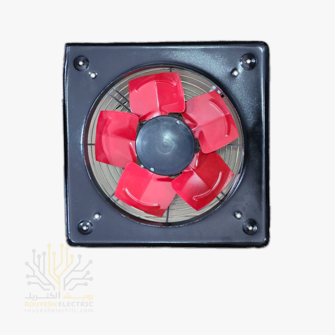 هواکش صنعتی 30 سانت برند مکنده موتور ایران استاندارد 4 پر فلزی 1400 دور ضمانت تعمیر