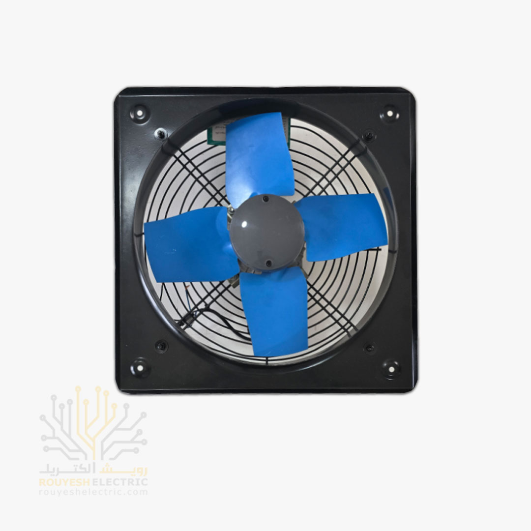 هواکش صنعتی 40 سانت برند ژنیران موتور ایران استاندارد 4 پر فلزی 2800 دور ضمانت تعویض