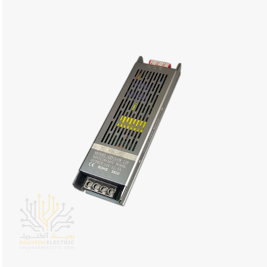 سوئیچینگ 24 ولت 12/5 آمپر برند شارو لایت 300 وات راندمان 100 یک سال گارانتی