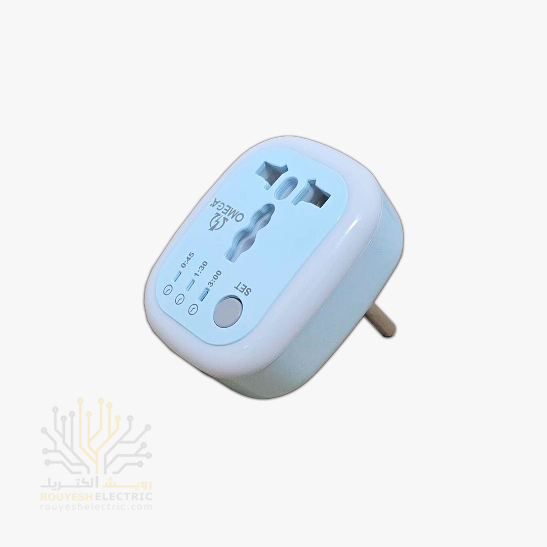 تبدیل 3 به 2 برند امگا مدل LED M100 رنگی 10 آمپر تایمر دار