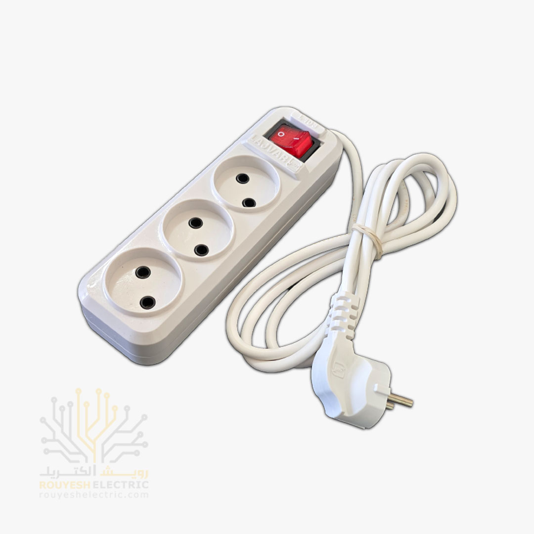 سه راهی برق سیار برند لجور استاندارد کابل 2 متری