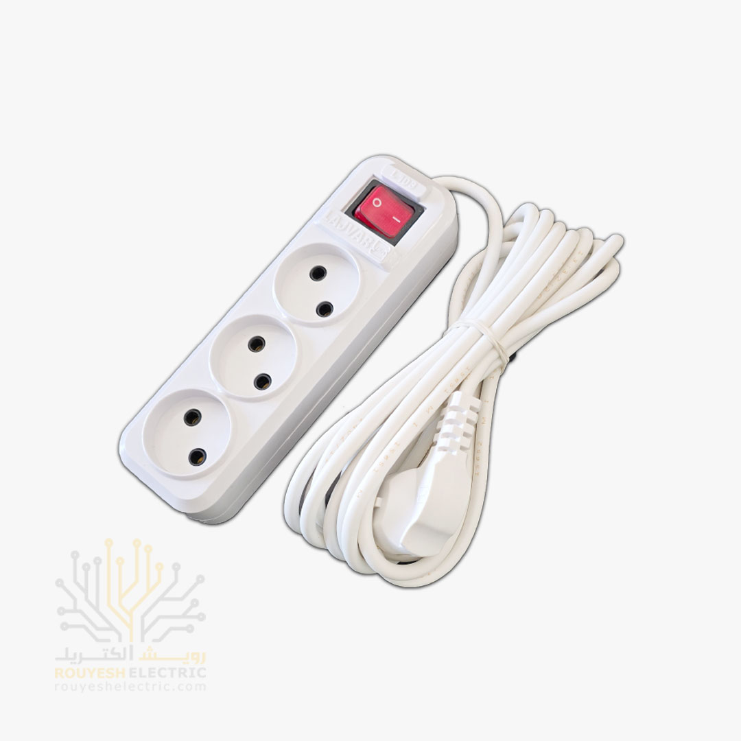 سه راهی برق سیار برند لجور استاندارد کابل 5 متری