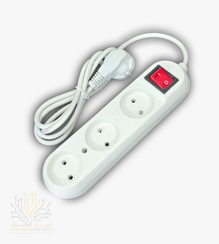 سه راهی برق سیار برند نورسان مدل معمولی کابل بلند