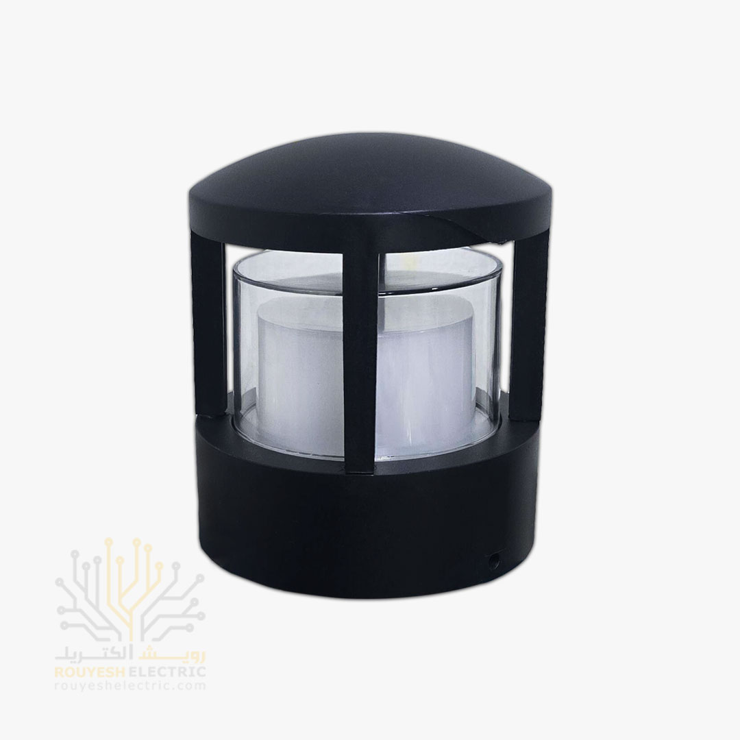 چراغ دیواری دکوراتیو 6 وات برند ایران مهر کد ایران 33 بدنه مشکی نور نچرال 6 ماه گارانتی